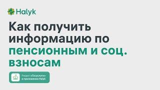 Как Получить Информацию по Пенсионным и Социальным Отчислениям в Приложении Halyk