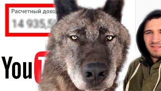 Black Canadian Wolf - ДОХОД НА YouTube | ЗАРАБОТОК ОТ ПРОСМОТРОВ