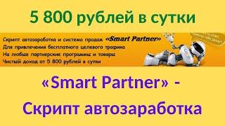 Скрипт smart partner авто-заработок денег в интернете без вложений. Рабочая схема заработка денег