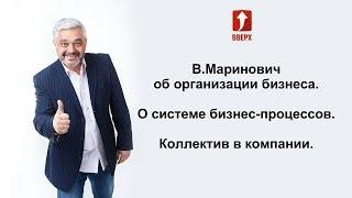 В.Маринович об организации бизнеса. О системе бизнес-процессов. Коллектив в компании.