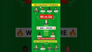 WI vs SA Dream11 Prediction Today Match | WI vs SA Dream11 Prediction | SA vs WI Dream11 Prediction