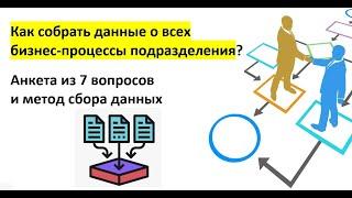 Как собрать данные о бизнес процессах подразделения, анкета и методика