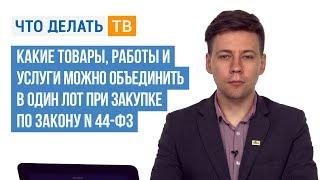 Какие товары, работы и услуги можно объединить в один лот при закупке по Закону N 44-ФЗ