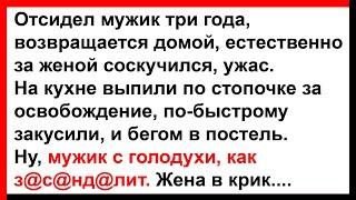 Мужик за три года соскучился за женой... Анекдоты! Юмор! Позитив!