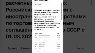 Зачем центробанк  публикует курс Советского рубля и сколько сейчас официально стоит рубль СССР?