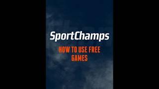 How to Use Free Games | SportChamps Tournament Betting