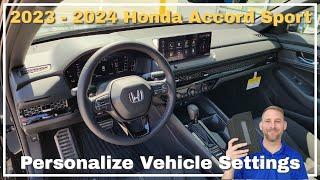 2023 - 2024 Honda Accord Sport Hybrid | Vehicle Settings