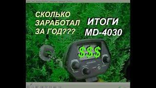 ЗАРАБОТОК НА КОПЕ С МЕТАЛЛОИСКАТЕЛЕМ MD-4030. СКОЛЬКО ПОЛУЧИЛОСЬ ЗАРАБОТАТЬ ЗА ГОД.