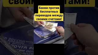 Бесплатные переводы между своими счетами: банки против, ЦБ за! #банки #переводы #shorts #экономика